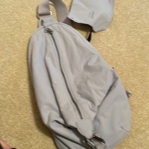 Athleta grey cross body bag.